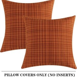 Kevin Textile Fall Pack of 2 Decorative Outdoor Waterproof Pillow Covers 16x16